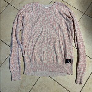 Calvin Klein Jeans Light Pink Animal Print Sweater